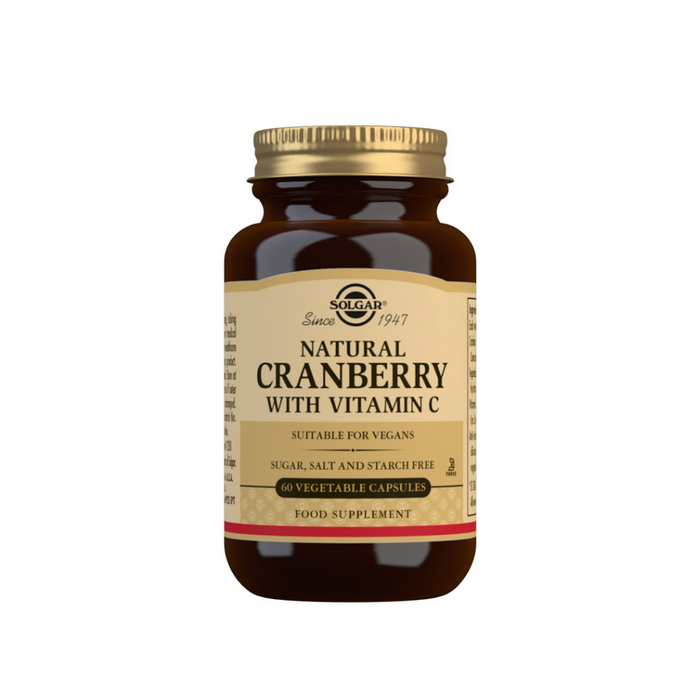 Natural Cranberry with Vitamin C Vegetable Capsules-Pack of 60