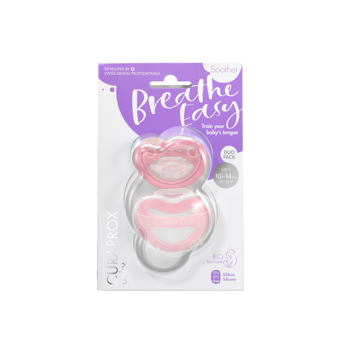 Soother Duo - Pink or Blue 10-14 kg (18-36 M)