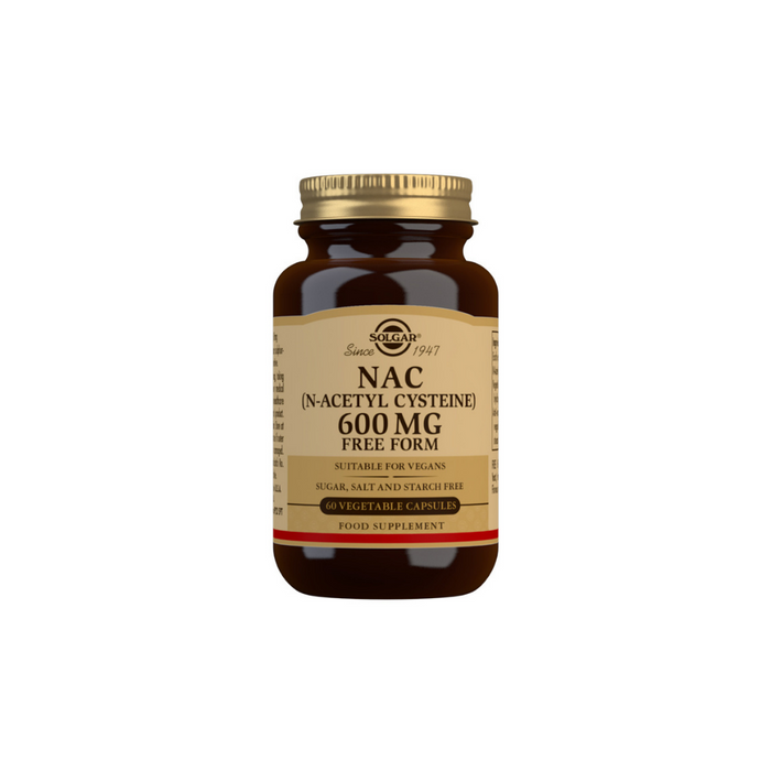 NAC (N-Acetyl Cysteine) 600mg Vegetable Capsules-Pack of 60