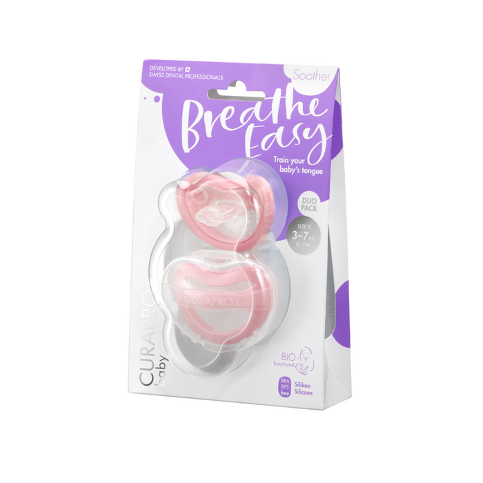 Soother Duo - Pink or Blue 3-7 kg (0-7 M)