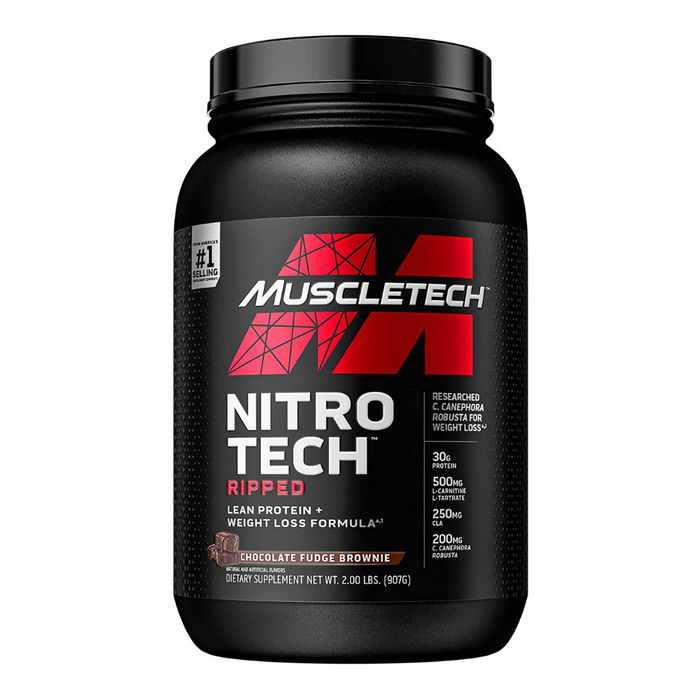 Nitro-Tech Ripped Protein | Chocolate Fudge Brownie - 907g