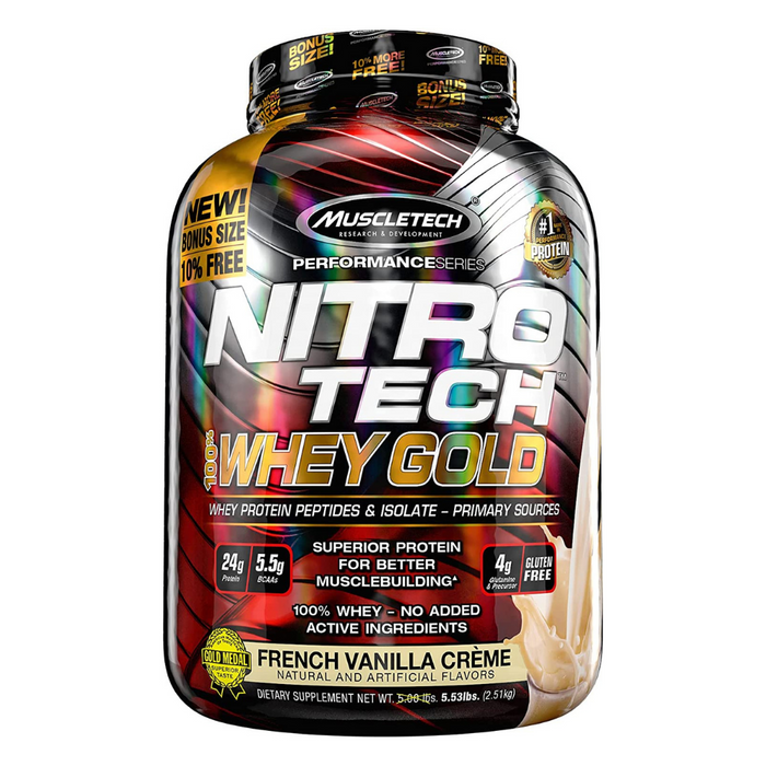 Nitro-Tech 100% Whey Gold | French Vanilla Crème - 2.51kg