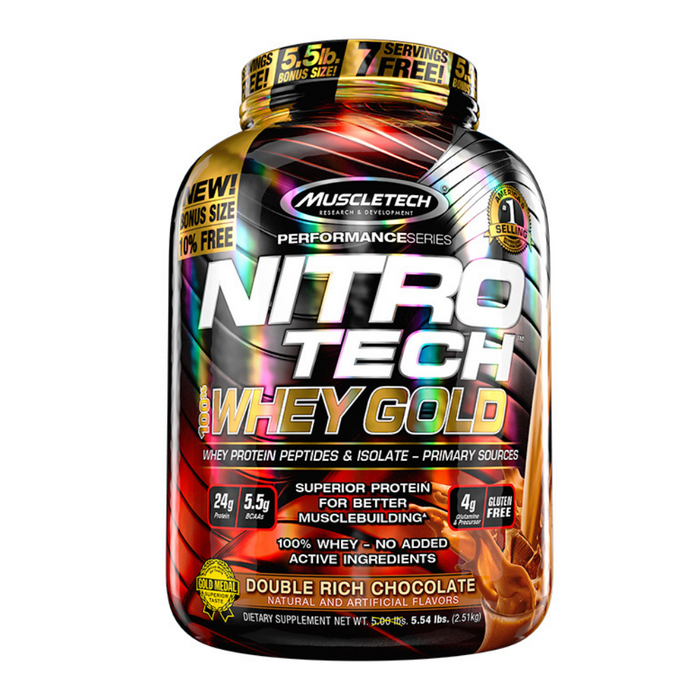 Nitro-Tech 100% Whey Gold | Double Rich Chocolate - 2.51kg