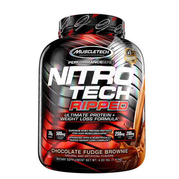 Nitro-Tech Ripped Protein | Chocolate Fudge Brownie - 1.81kg