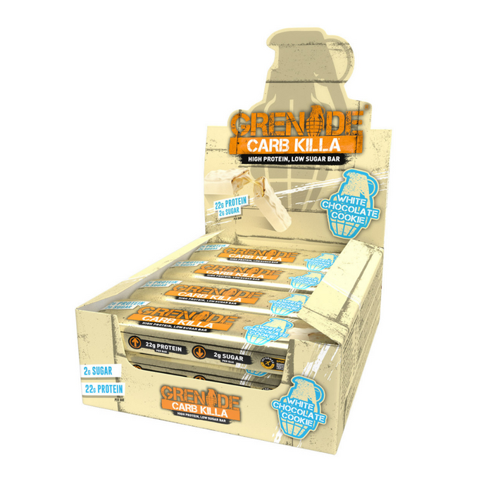 CARB KILLA® Bars | White Chocolate Cookie-Box of 12